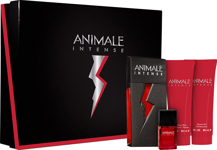 Conjunto Animale Intense For Men Masculino - Eau de Toilette 100ml + Loção Pós-Barba 90ml + Sabonete 90ml + Eau de Parfum 7,5ml