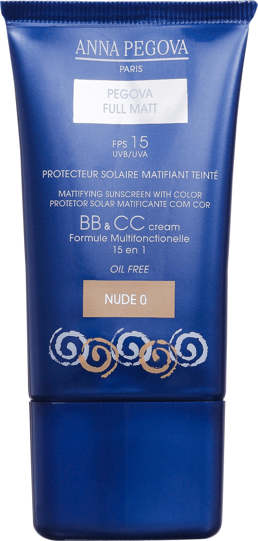 Anna Pegova Full Matt 15 em 1 N0 Nude - BB e CC Cream 30g