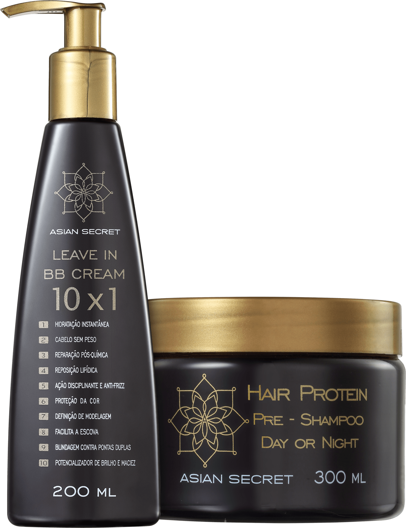 Asian Secret Hair Protein Pré-Shampoo BB Cream Kit (2 Produtos)