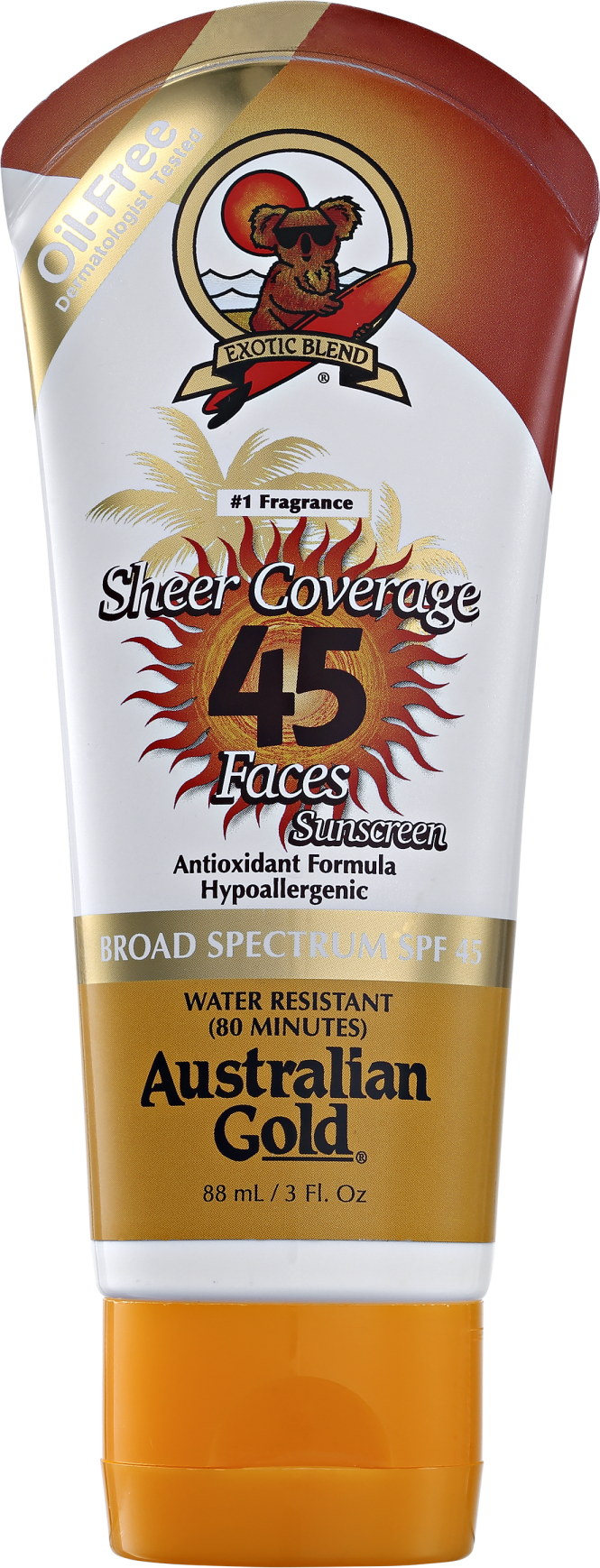 Australian Gold Sheer Coverage InvisiDry FPS 45 - Protetor Solar Facial 88ml