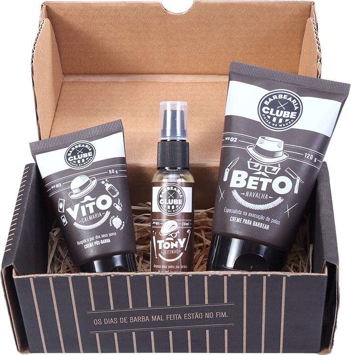 Kit Barba Barbearia Clube O Poderoso (3 produtos)