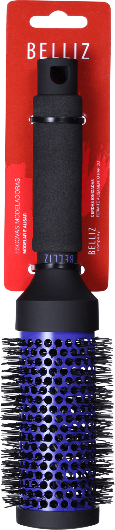Belliz Black Ion Ceramic - Escova Térmica Vazada 43Mm