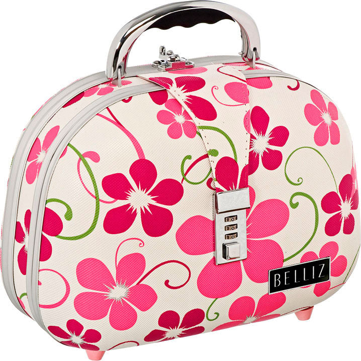 Belliz Eva Média Teen - Maleta Estampa Flores Rosa
