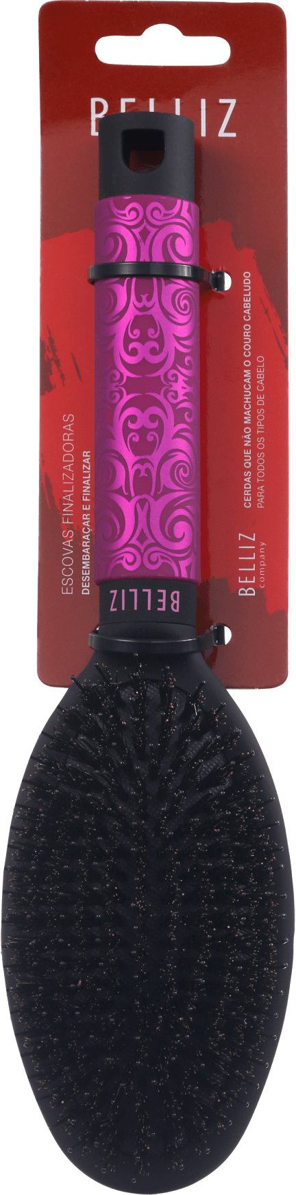 Belliz Tattooo - Escova Oval Almofadada Com Cerdas Naturais
