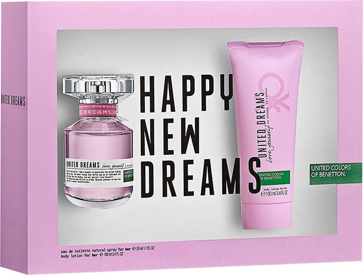 Conjunto United Dreams Love Yourself Benetton Feminino - Eau de Toilette 80ml + Loção Corporal 100ml