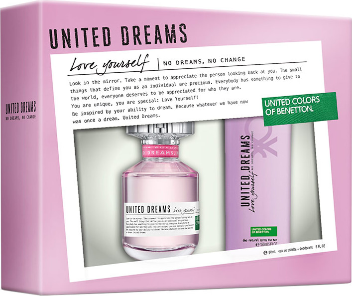 Benetton Conjunto Feminino United Love Yourself - Eau de Toilette 80ml + Desodorante 150ml