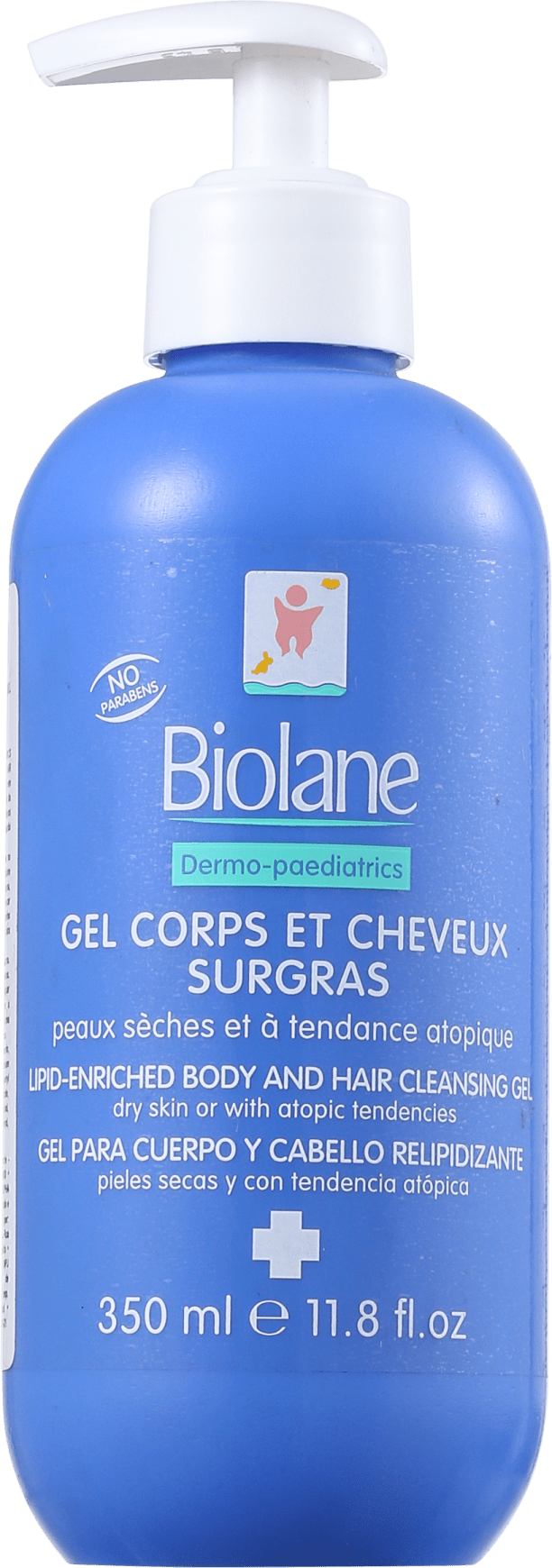 Biolane Gel Corps Et Cheveux Surgras - Gel de Limpeza 350ml