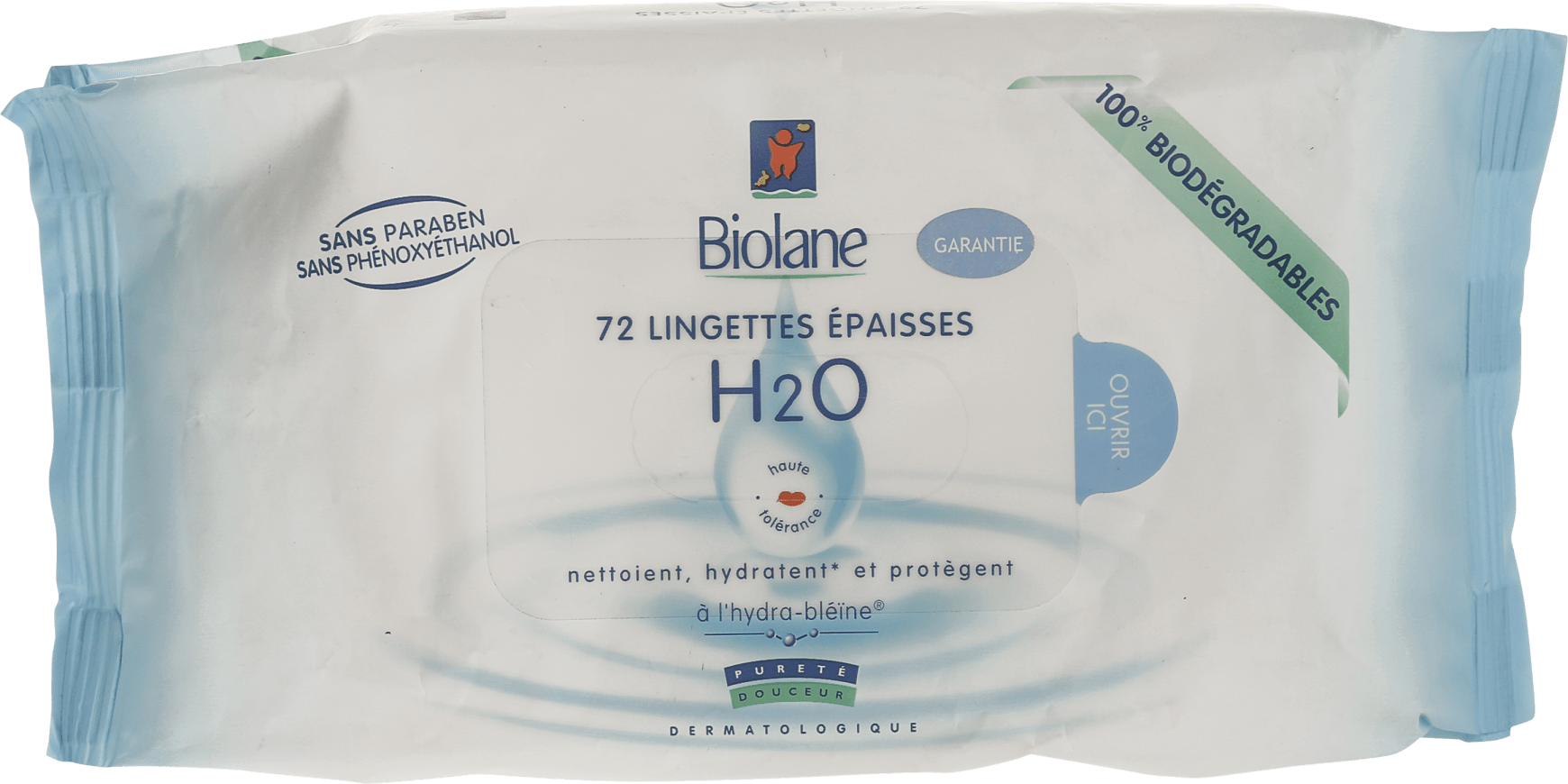 Biolane Lingettes Épaisses H2O - Lenços de Limpeza 72un.