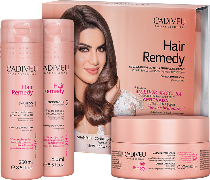 Cadiveu Professional Hair Remedy Reparador Kit (3 Produtos)