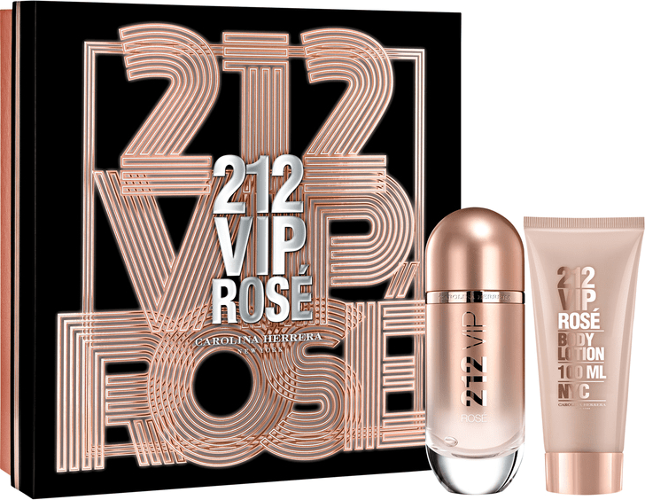 Conjunto Carolina Herrera 212 VIP Rosé Feminino - Eau de Parfum 80ml + Loção Corporal 100ml