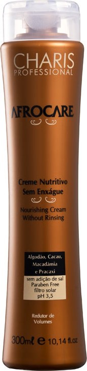 Charis Afrocare Creme Nutritivo Sem Enxague - Leave-In Modelador de Cachos 300ml