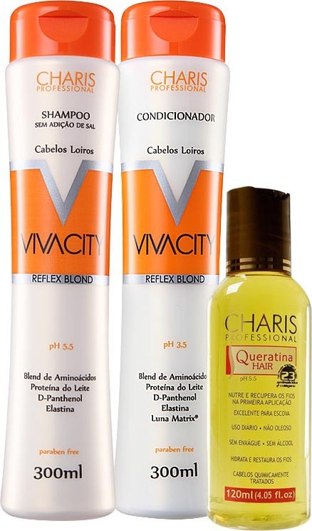Charis Vivacity Queratina Hair Kit (3 Produtos)