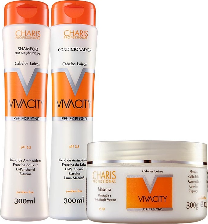 Charis Vivacity Reflex Blond Tratamento Kit (3 Produtos)