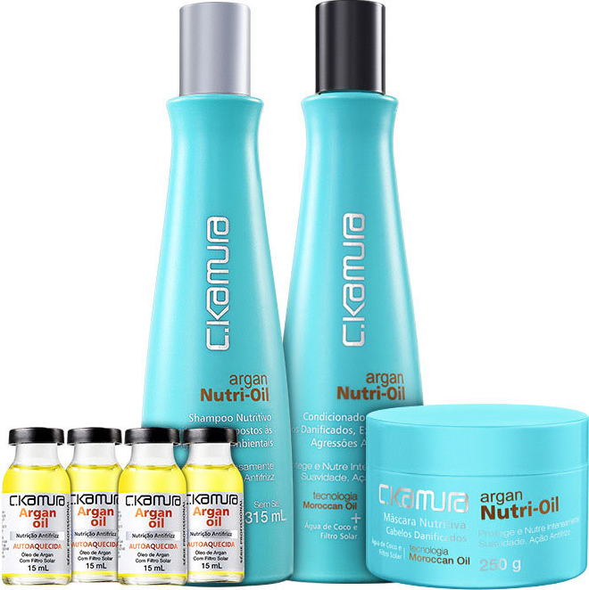 C.Kamura Argan Nutri-Oil Nutrição Antifrizz Kit (4 Produtos)