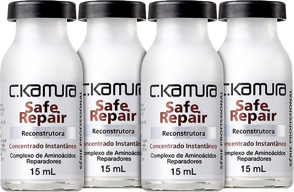 C.Kamura Safe Repair Reconstrutora - Ampola de Tratamento 4x 15ml