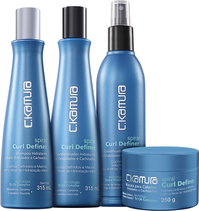 C.Kamura Spiral Curl Definer Hydra-Protein Kit (4 Produtos)