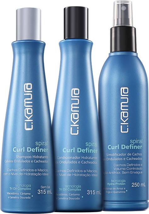 C.Kamura Spiral Curl Definer Hydra-Protein Trio Kit (3 Produtos)