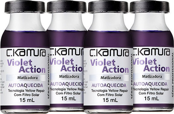 C.Kamura Violet Action Matizadora - Ampola de Tratamento 4x 15ml