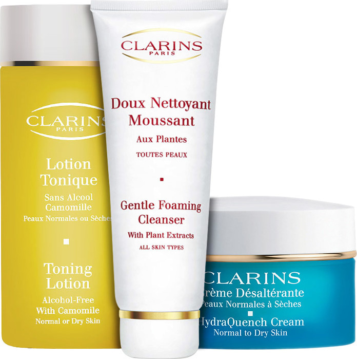 Kit Clarins Nettoyant With Camomile Hydraquench (3 produtos)