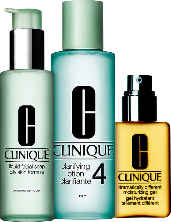 Kit Clinique Sistema 3 Passos Pele 4 Extra (3 produtos)