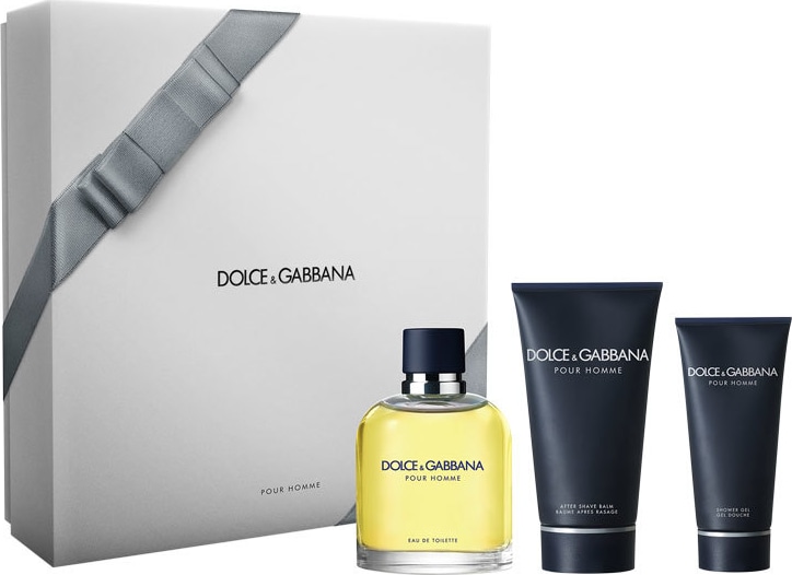 Conjunto Dolce & Gabbana Pour Homme Masculino - Eau de Toilette 125ml + Pós-Barba 100ml + Gel de Banho 50ml