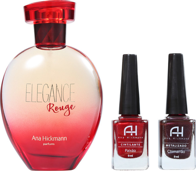 Conjunto Elegance Rouge Ana Hickmann Feminino - Deo Colônia 80ml + Esmalte 9ml 2un
