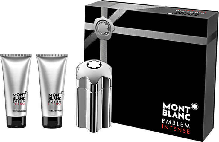 Conjunto Emblem Intense Montblanc Masculino - Eau de Toilette 100ml + Pós-barba 100ml + Gel de Banho 100ml