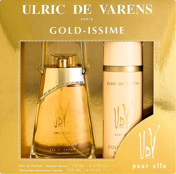 Conjunto Gold-Issime Ulric de Varens Pour Elle Feminino - Eau de Parfum 75ml + Desodorante 125ml