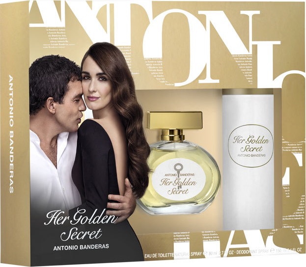 Conjunto Her Golden Secret Antonio Banderas Feminino - Eau de Toilette 80ml + Desodorante 150ml