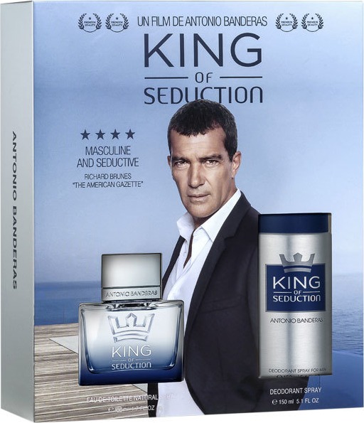 Conjunto King of Seduction Antonio Banderas Masculino - Eau de Toilette 100ml + Body Spray 150ml