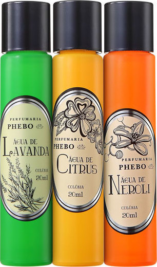 Conjunto Perfumaria Águas de Cítrico Unissex - Eau de Cologne 3x 20ml