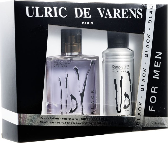 Conjunto Black Ulric de Varens Masculino - Eau de Toilette 100ml + Desodorante 150ml