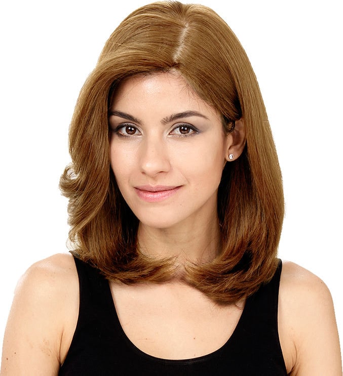 Crown Wigs Carol Cor Castanho Claro/Louro Médio - Peruca 35cm