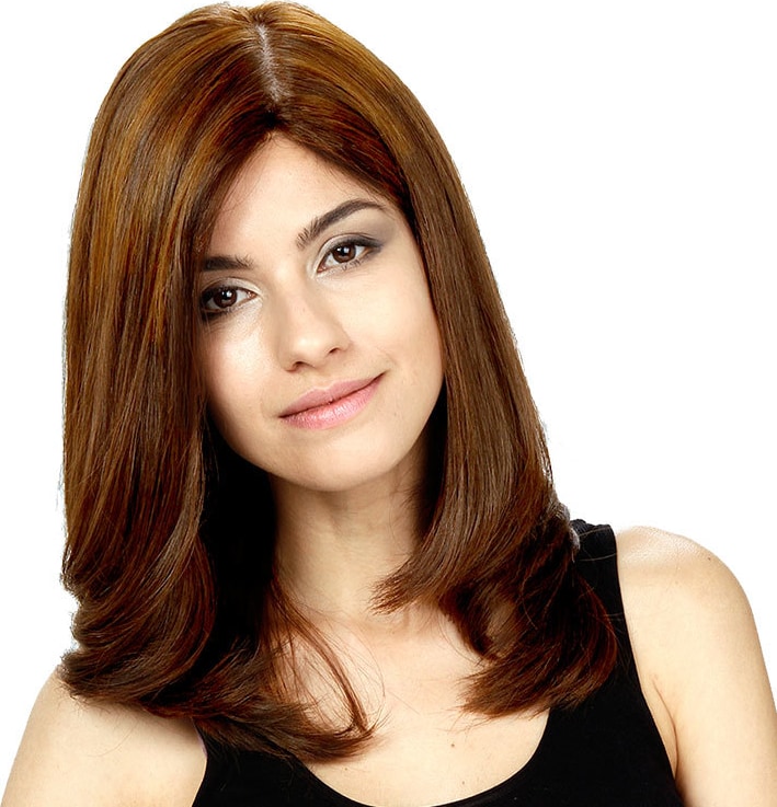 Crown Wigs Diana Cor Castanho Médio/ Claro - Peruca 45cm