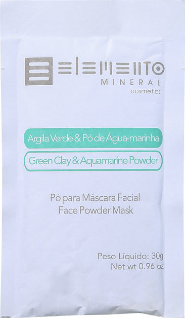 Elemento Mineral Argila Verde & Pó de Água-marinha - Máscara Facial 30g