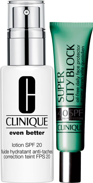 Kit Clinique Even Better Skin Tone Correcting City Block Antimanchas (2 produtos)