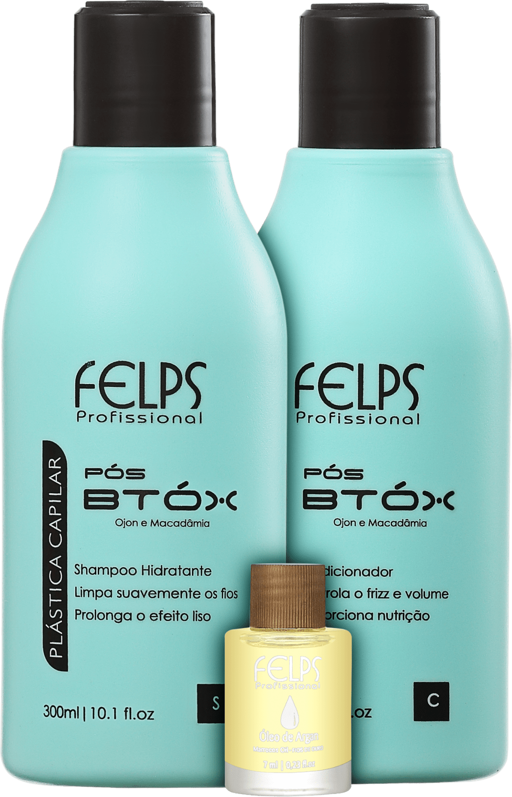 Felps Profissional Liso Brilhante Kit (3 Produtos)