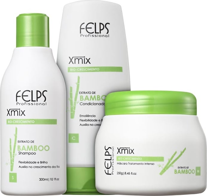 Felps Profissional XMix Bio-Crescimento Extrato de Bamboo Triplo Kit (3 produtos)
