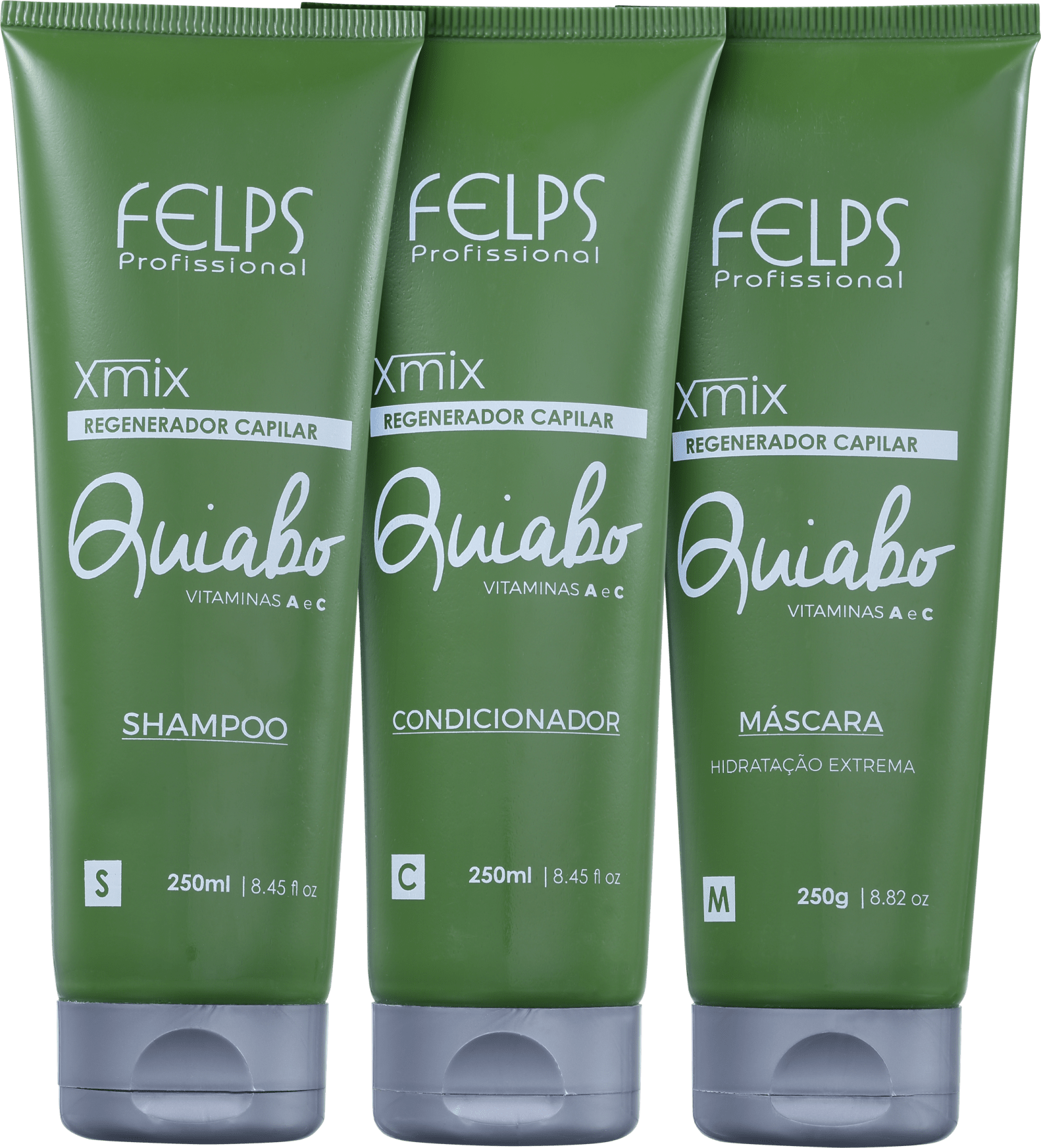 Felps Profissional Xmix Quiabo Cuidado Diário Completo Kit (3 Produtos)