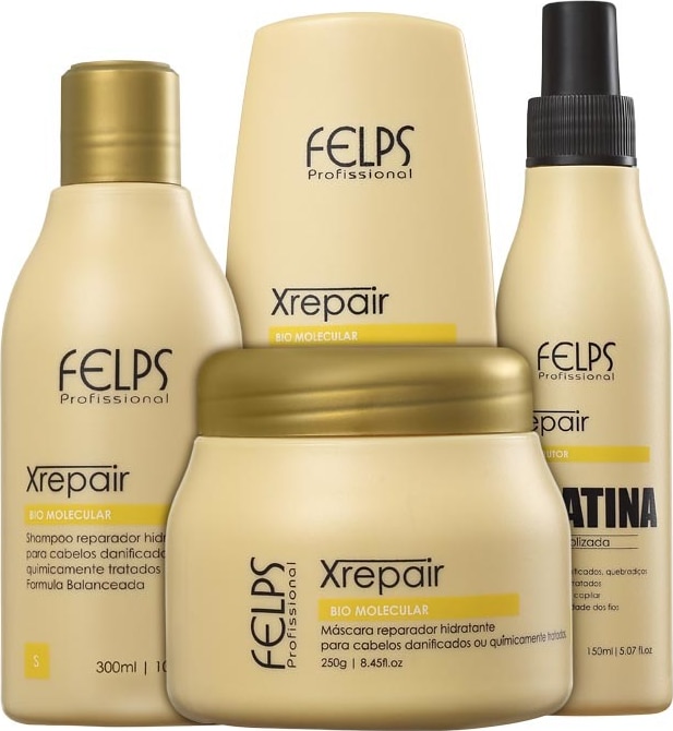 Felps Profissional XRepair Bio Molecular Reconstrutor Keratina Kit (4 Produtos)