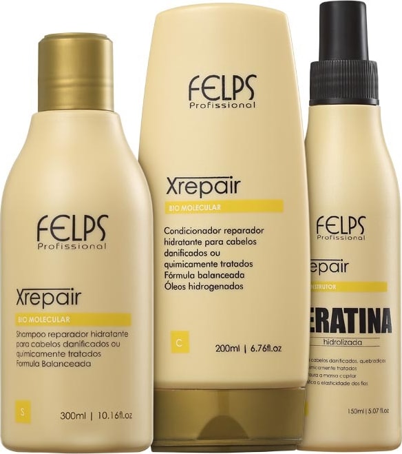 Felps Profissional XRepair Bio Molecular Reconstrutor Trio Kit (3 Produtos)