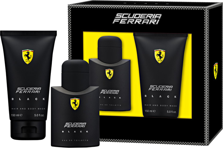 Conjunto Scuderia Ferrari Black Masculino - Eau de Toilette 75ml + Gel de Banho 150ml