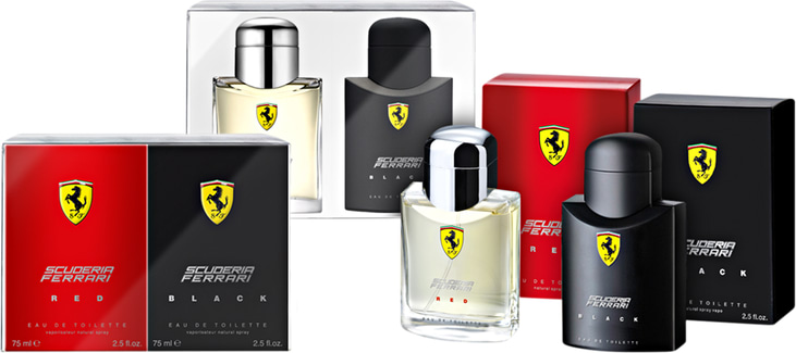 Conjunto Ferrari Scuderia Black Masculino - Black Eau de Toilette 75ml + Red Eau de Toilette 75ml