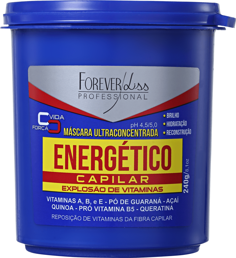Forever Liss Professional Energético Capilar - Máscara de Tratamento 240g