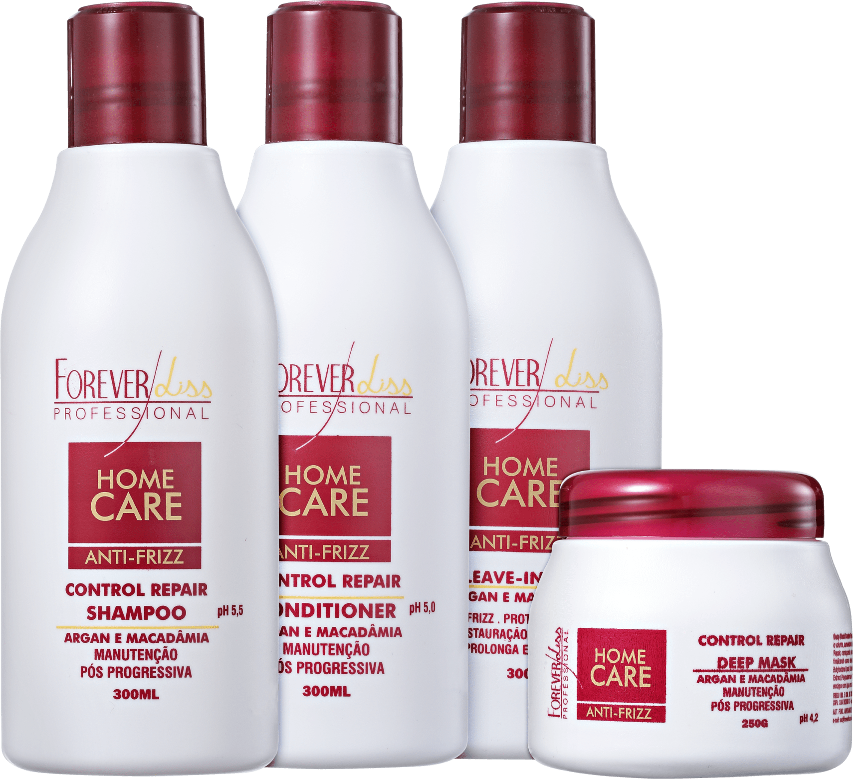 Forever Liss Professional Home Care Anti-Frizz Liso Total Kit (4 Produtos)