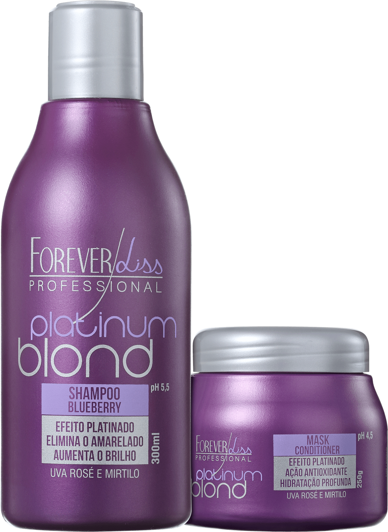 Forever Liss Professional Platinum Blond Loiro Incrível Kit (2 Produtos)