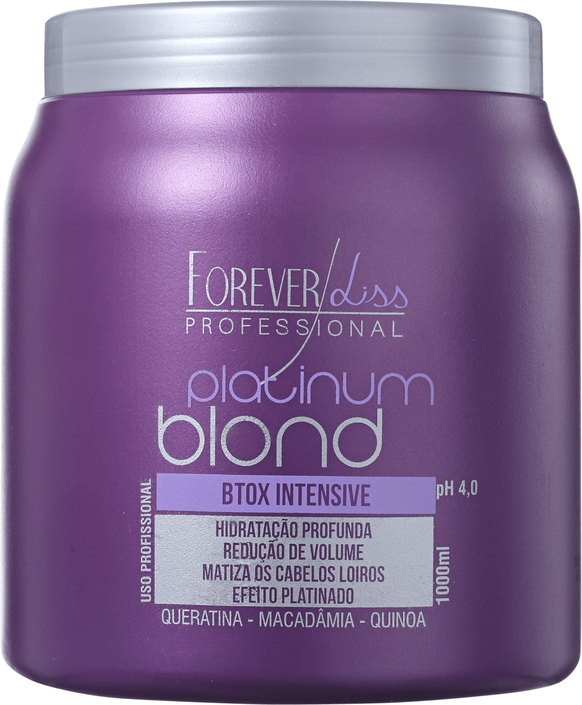 Forever Liss Professional Platinum Blond - Redutor de Volume Matizador 1000g