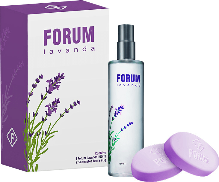 Conjunto Lavanda Forum Feminino - Deo Colônia 150ml + Sabonete 2x 90g