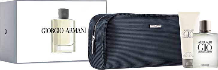 Conjunto Acqua di Giò Giorgio Armani Masculino - Eau de Toilette 100ml + Gel de Banho 75ml + Nécessaire