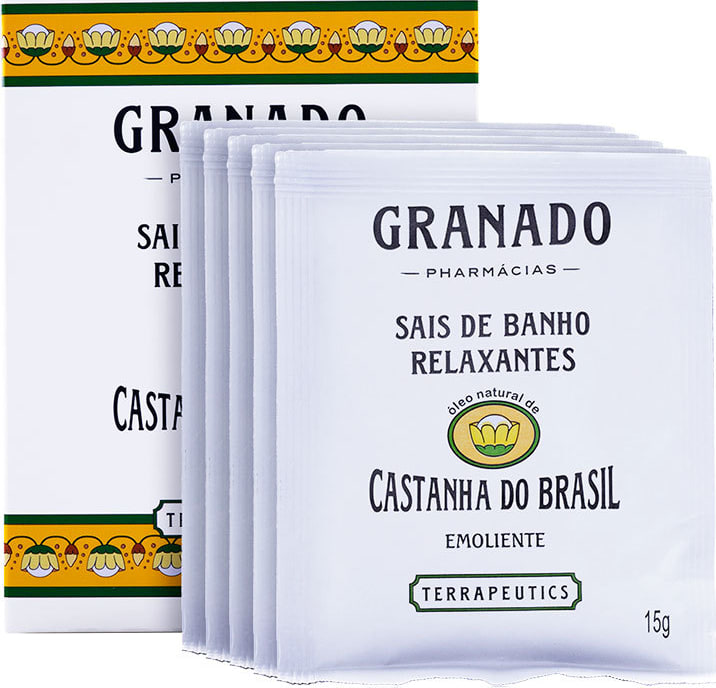 Granado Terrapeutics Relaxantes Castanha do Brasil - Sais de Banho 5x17g